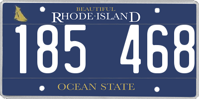RI license plate 185468