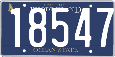 RI license plate 18547