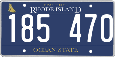 RI license plate 185470