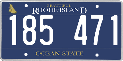 RI license plate 185471