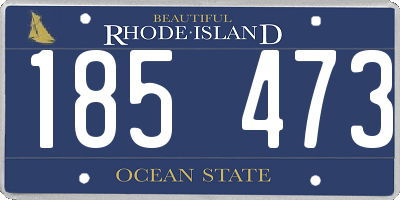 RI license plate 185473