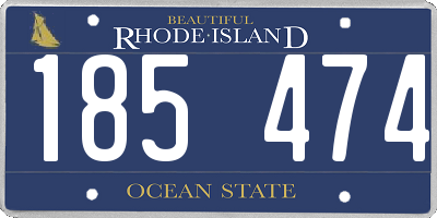 RI license plate 185474
