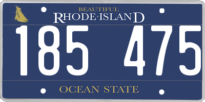 RI license plate 185475