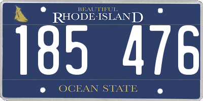 RI license plate 185476