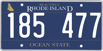 RI license plate 185477