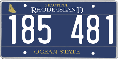 RI license plate 185481