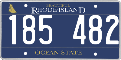 RI license plate 185482
