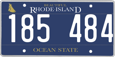 RI license plate 185484