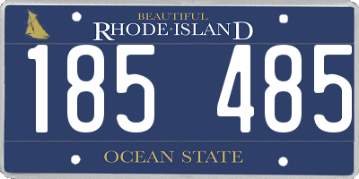 RI license plate 185485
