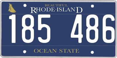 RI license plate 185486