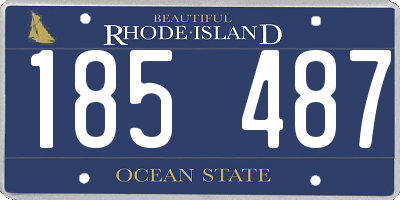 RI license plate 185487
