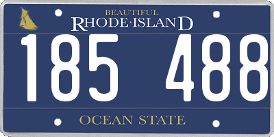 RI license plate 185488