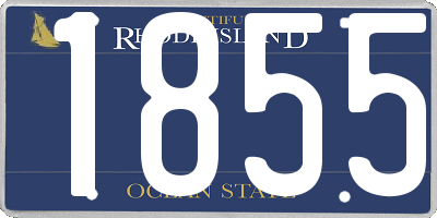 RI license plate 1855