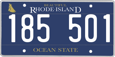 RI license plate 185501