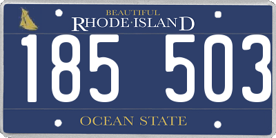 RI license plate 185503