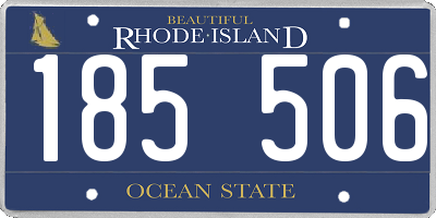 RI license plate 185506