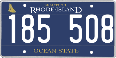 RI license plate 185508