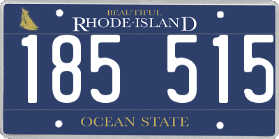 RI license plate 185515