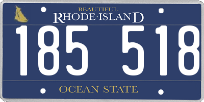 RI license plate 185518