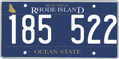 RI license plate 185522