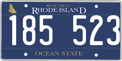 RI license plate 185523