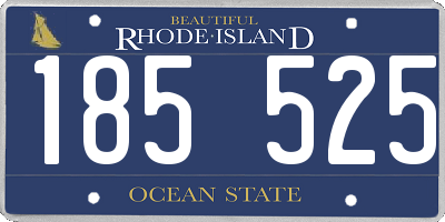 RI license plate 185525