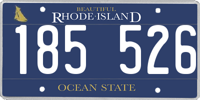 RI license plate 185526
