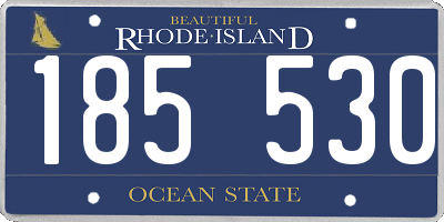 RI license plate 185530