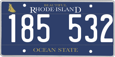 RI license plate 185532