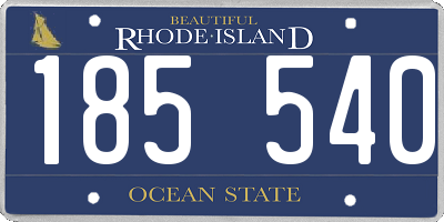 RI license plate 185540