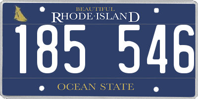 RI license plate 185546