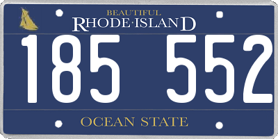 RI license plate 185552