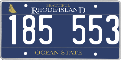 RI license plate 185553