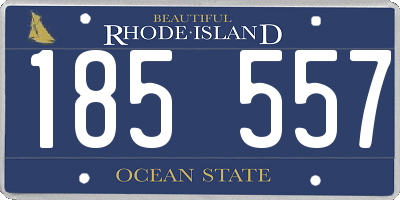 RI license plate 185557