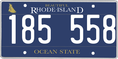 RI license plate 185558