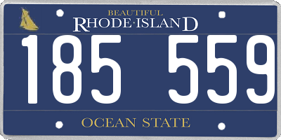 RI license plate 185559