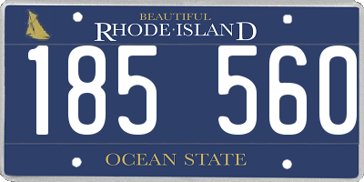RI license plate 185560