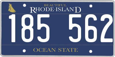 RI license plate 185562