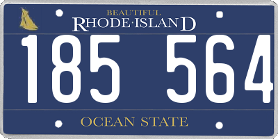 RI license plate 185564