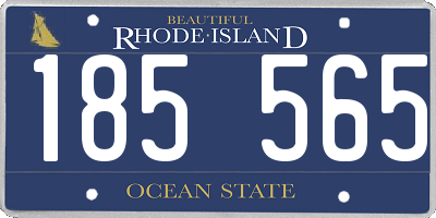 RI license plate 185565
