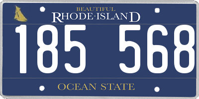 RI license plate 185568