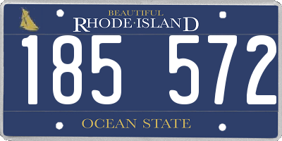 RI license plate 185572