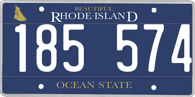 RI license plate 185574