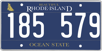 RI license plate 185579