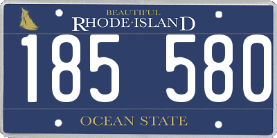 RI license plate 185580