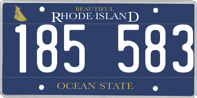 RI license plate 185583