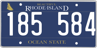 RI license plate 185584