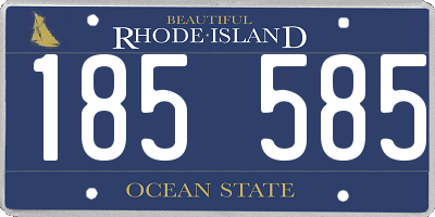 RI license plate 185585