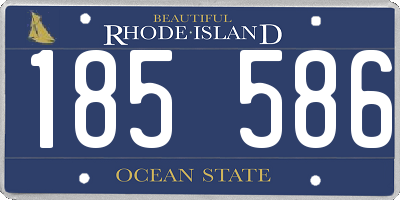 RI license plate 185586