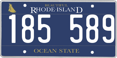 RI license plate 185589